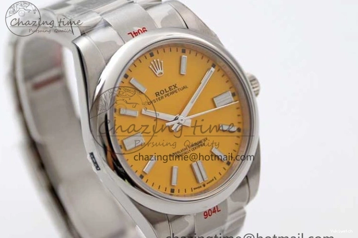 SS Bracelet Oyster 124300 EWF 1:1 41mm 904L Steel Yellow Perpetual Dial Best on A2824 Edition 0314